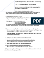 Instructions For IV B.E Students Doing Project Work: Department of Computer Engineering / Information Technology