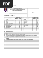 Standardized Recipe Form