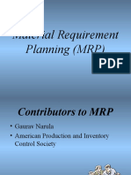 Material Requirement Planning (MRP)