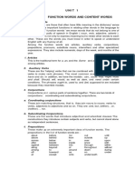 Unit 1 Function Words and Content Words