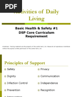 Activities of Daily Living: Basic Health & Safety #1 DSP Core Curriculum Requirement