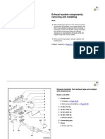 VW Golf 4 Exhaust System Components, Removing and Installing