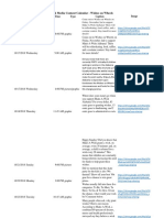 Social Media Content Calendar