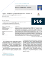 Analysis of Hydration and Strength Optimization of Cement-Fly Ash-Limestone Ternary Blended Concrete