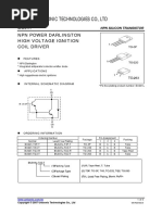 Unisonic Technologies Co., LTD: NPN Power Darlington High Voltage Ignition Coil Driver