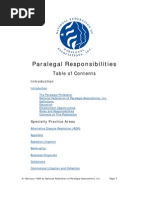 Paralegal Responsibilities: © February 1996 by National Federation of Paralegal Associations, Inc