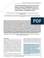 Combined Arm Stretch Positioning and Neuromuscular Electrical Stimulation in Patients After Stroke A Random Trial