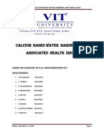 Calcium Based Water Hardness and Associated Health Issues