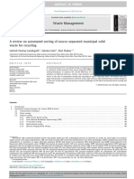 Gundupalli, A Review On Automated Sorting of Source-Separated Municipal Solid Waste For Recycling