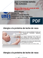 Alergia A Proteínas de Leche de Vaca e Intolerancia Ala Lactosa