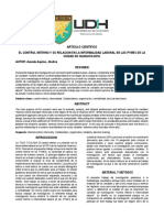 Articulo Cientifico - "EL CONTROL INTERNO Y SU RELACION EN LA INFORMALIDAD LABORAL EN LAS PYMES DE LA CIUDAD DE HUANUCO-2018"