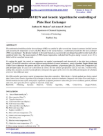 Application of LabVIEW and Genetic Algorithm For Controlling of Plate Heat Exchanger