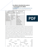 Características de Calidad e Identidad Del Aceite de Palma