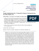 Marine Science and Engineering: Design Optimization For A Truncated Catenary Mooring System For Scale Model Test