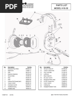 MODEL H10-30 Parts List: Description No. Part No. Description No. Part No