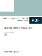 General Principles of Effective Communication