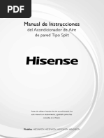 Manual Aire Acondicionado HiSense Modelos: HIS26WCN, HIS35WCN, HIS53WCN, HIS63WCN.