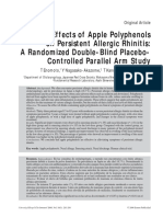 Clinical Effects of Apple Polyphenols On Persistent Allergic Rhinitis: A Randomized Double-Blind Placebo-Controlled Parallel Arm Study