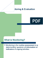 Monitoring & Evaluation