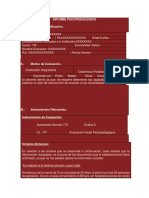 Informe Psicopedagógico CLPT