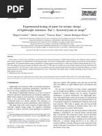 Casafont M (2006) - Experimental Testing of Joints For Seismic Design of Lightweight Structures. Part 1. Screwed Joints in Straps