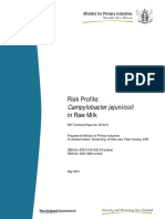 2014 15 Risk Profile Campylobacter Jejuni Coli in Raw Milk