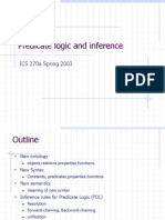 Notes 8: Predicate Logic and Inference: ICS 270a Spring 2003