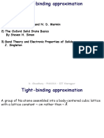 Tight Binding Approximation