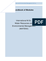 Handbook of Modules: International M.Sc. Water Resources and Environmental Management (Watenv)