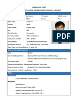 Curriculum Vitae in English