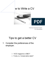 How To Write A CV