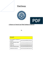 Wind Energy: A Report On Vertical Axis Wind Turbines (VAWT's)