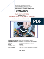 Plan de Capacitación Reparacion PC 2018 - CETPRO