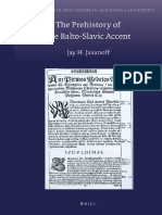 Jay Jasanoff, The Prehistory of The Balto-Slavic Accent