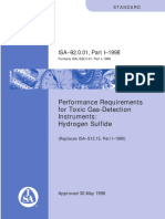 Performance Requirements For Toxic Gas-Detection Instruments: Hydrogen Sulfide