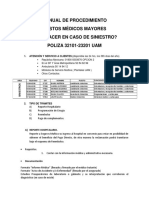 Manual de Procedimiento de Gastos Medicos Mayores en Caso de Siniestro Uam Dic2014