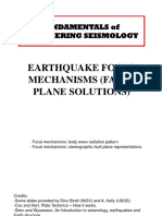 Fundamentals of Engineering Seismology: Earthquake Focal Mechanisms (Fault Plane Solutions)