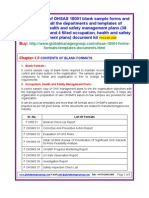 OHSAS 18001 Sample Templates Formats