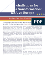 Top 5 Challenges For Business Transformation: USA Vs Europe: Key Learnings From The PEX Report