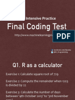 Learn R by Intensive Practice - Coding Test