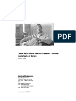 Cisco ME 6500 Series Ethernet Switch Installation Guide: October 2009