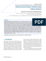 Critical Success Factors of Root Cause Failure Analysis