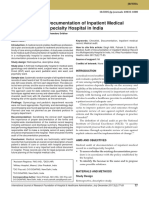 Medical Audit of Documentation of Inpatient Medical Record in A Multispecialty Hospital in India