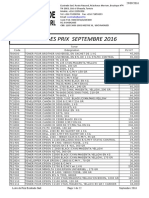 Liste de Prix Septembre 2016