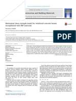 Mechanical Shear Strength Model For Reinforced Concrete Beams Strengthened With FRP Material