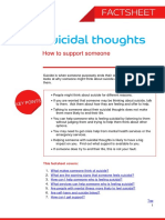 Suicidal Thoughts How To Support Someone Factsheet 1