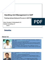 Handling Unit Management in SAP Packing During Outbound Process