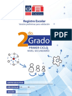 Registro Primer Ciclo 2 Segundo Grado