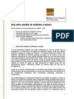 Guia Sobre Estudios de Visitantes A Museos Ana M. Cousillas. Curso de Capacitación en El INAPP - 1997