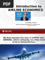 Introduction To Airline Economics: Paul Stephen Dempsey Mcgill University Institute of Air & Space Law